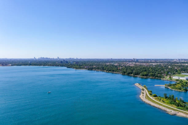 istock Aerial Colonel Samuel Smith Park and Toronto Cityview, Etobicoke, Canada 1343450932