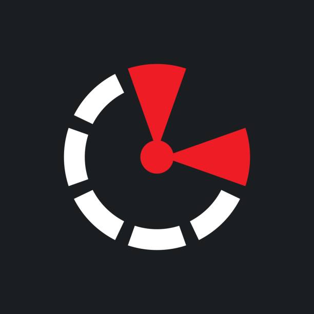 szablon logo zegara - white background color image alarm clock deadline stock illustrations