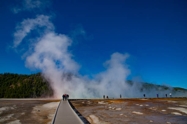 istock Grand Prismatic Spring hot water runoff at Midway geyser basin 1343452924