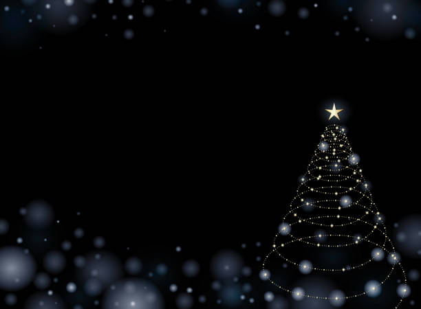 istock Holiday illumination with a tree illustration background 1343459070