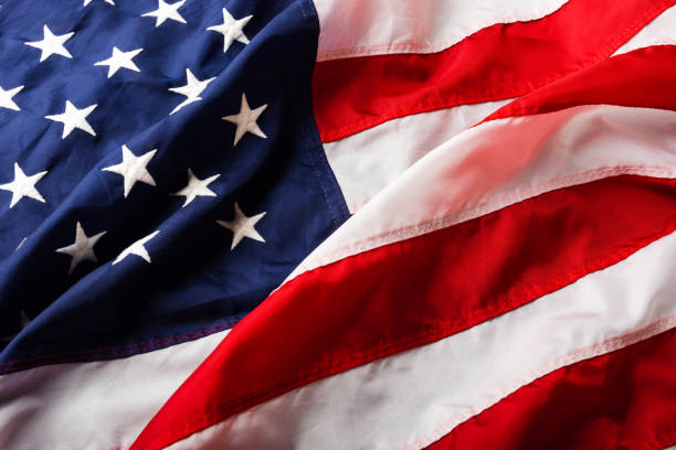 America United States flag stock photo