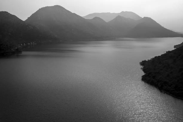 istock Black and white lake 1343470586