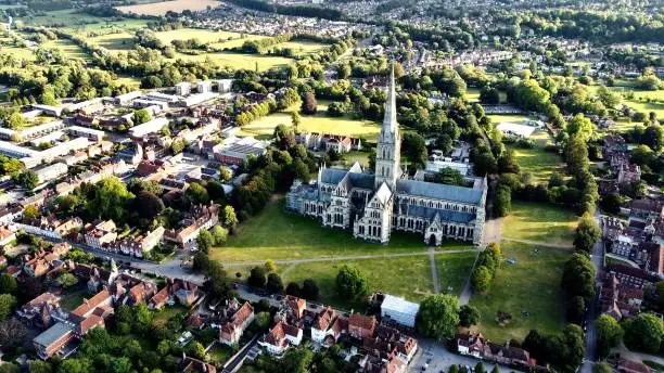 Photo of Aerial view of Salisbury cathedral
