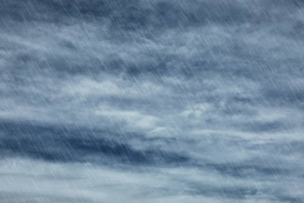 istock Heavy rain and sky covered with clouds. Stormy weather 1343476300