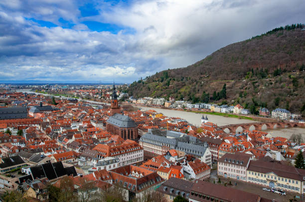 istock View of rooftops of Heidelberg, Germany and Nectar River 1343476344