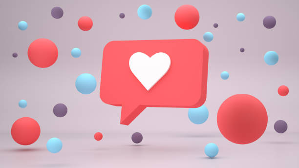 istock 3d like design illustration of the notification on the social media 1343477585