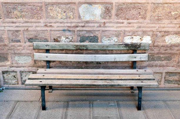 istock Empty old wooden sofa stock photo 1343480661
