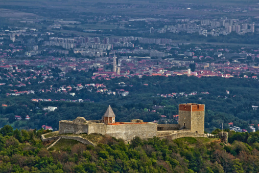 Medvedgrad castle & Croatian capital Zagreb from Medvednica mountain - Altar of motherland