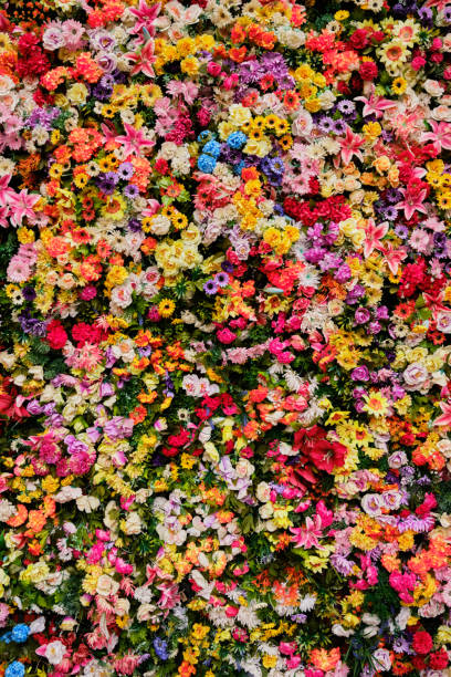 istock Background - Wall of flowers 1343489057