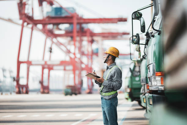 istock Container dockers working in the port 1343491718