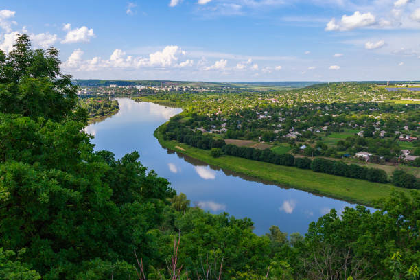 istock Wide river. Eastern european background with copy space for text or lettering. Ideal for fishing and rafting. 1343492251