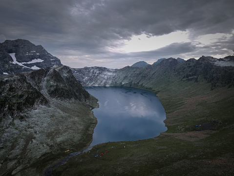 A spectacular view of the Lofoten Islands mountains , Norway