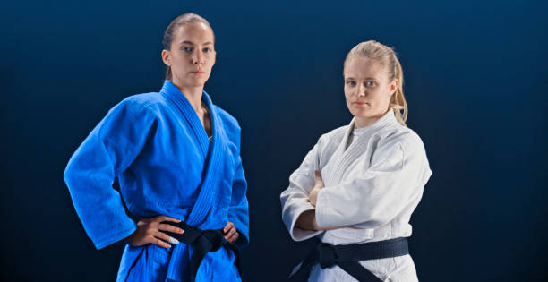 istock Female Judo players standing together 1343495877