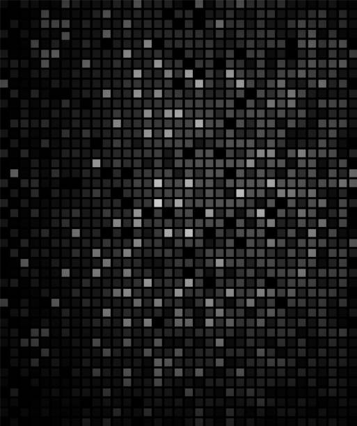 ilustraciones, imágenes clip art, dibujos animados e iconos de stock de mosaico texturizado de píxeles, fondo negro oscuro, ilustración vectorial 10eps. - vertical ramp