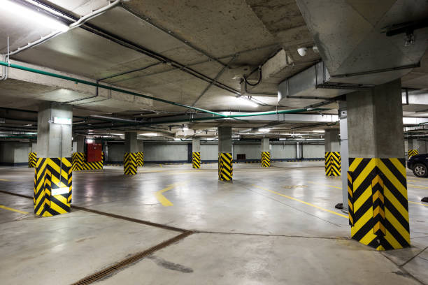 istock Underground car parking at modern house 1343508267