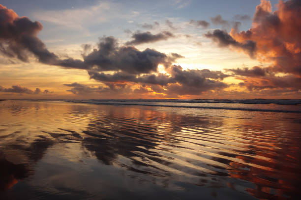 istock colorful sunrise, reflections, beach somewhere in Brazil 1343508402