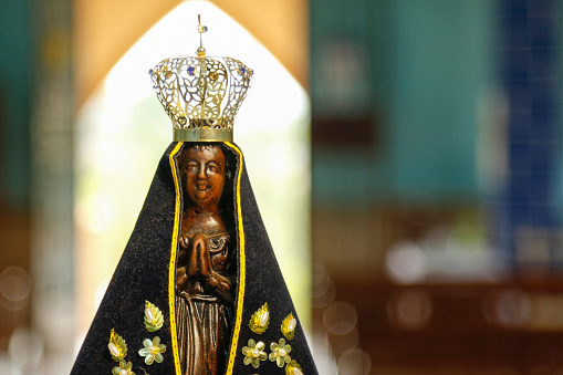 Image of Our Lady of Aparecida, mother of Jesus in the Catholic religion, patroness of Brazil
