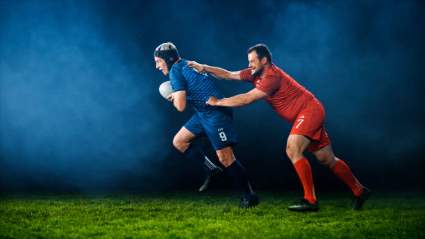 istock Rugby player tackling his opponent 1343513498