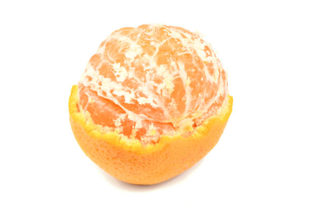 istock Ripe orange fresh mandarin, mandarin slices, isolated on white background. 1343514109