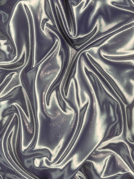 istock Shiny folded metallic cloth background. Luxury cloth design with geometric pattern. 3d rendering digital illustration 1343523653