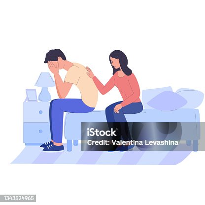 35 Cartoon Of The Sad Couple Fighting Bed Illustrations & Clip Art - iStock