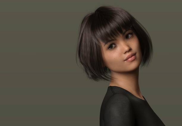 istock Asian woman posing. Person is not real. She is a 3D render thus no model release is needed. 1343528280
