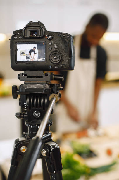 istock African male blogger recording vlog on digital camera 1343529202