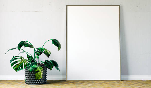 istock 3d render of beautiful interior with mock blank poster 1343529285