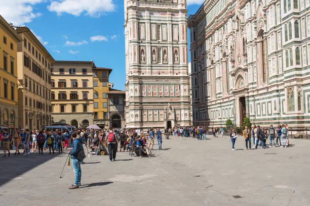 Piazza del Duomo in Florence with tourists