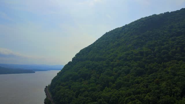 Aerial drone video footage of a beautiful Appalachian Mountain Valley