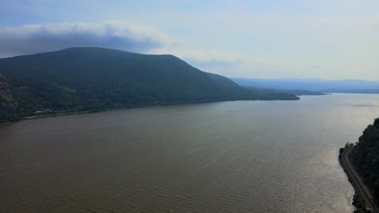 Aerial drone video footage of a beautiful Appalachian Mountain Valley