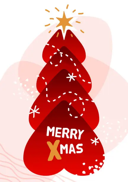 Vector illustration of Abstract Christmas Tree