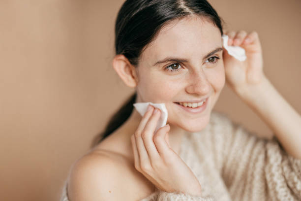istock Taking skin care in winter 1343558953