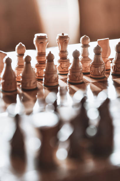 istock Chess Pieces Ready For Players To Start Match 1343561210