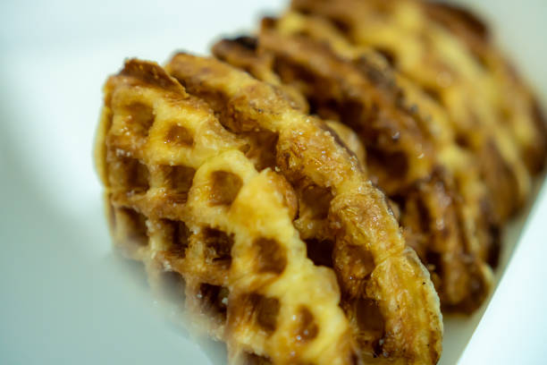 istock Stack of Croffle or Croissant Waffle 1343561267
