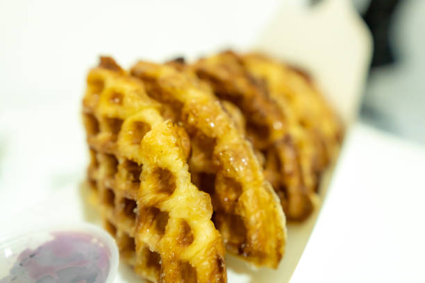 istock Stack of Croffle or Croissant Waffle 1343561297