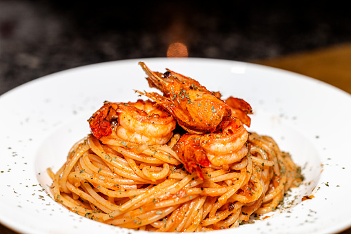 Shrimp Spaghetti Pasta Photography