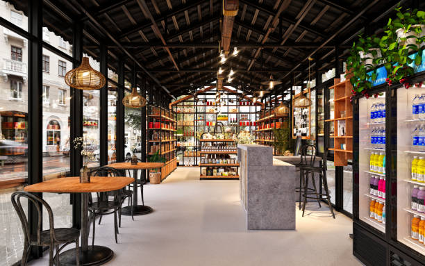 istock 3D render of cafetaria and restaurant 1343570053