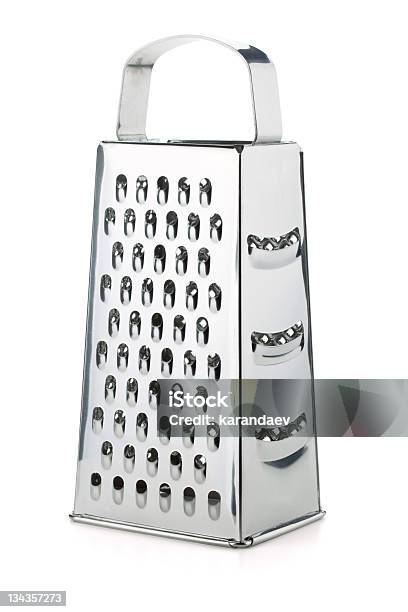 Metal Grater With Four Different Sides On White Background Stock Photo - Download Image Now