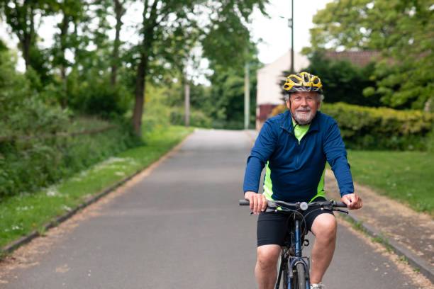 istock Active Senior Man Cycling in the Countryside 1343577083