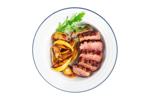 istock duck breast meat and garnish poultry second course fresh meal snack on the table copy space food background 1343595889