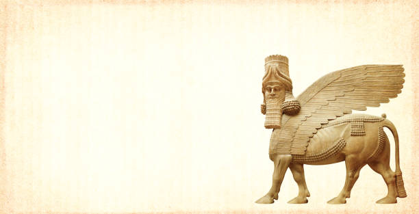 istock Grunge background with paper texture and lamassu 1343602712