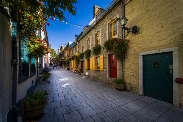 istock rue du petit Champlain, in old Quebec under the Chateau Frontenac 1343608011