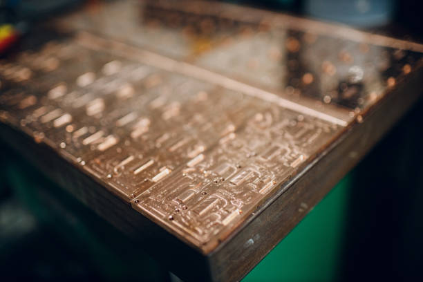 Copper metal plate blanks board for transistors and chips.