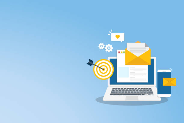 EMAIL EMAIL marketing patterns stock illustrations