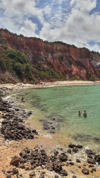 istock orange cliffs in Tabatinga Beach. Conde, Paraiba, Brazil 1343617773