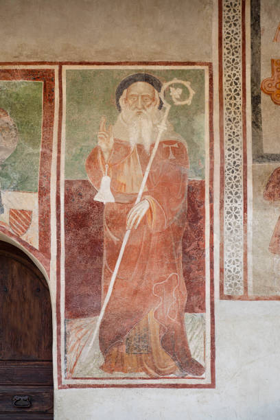 istock Painting on an exterior church wall 1343620628