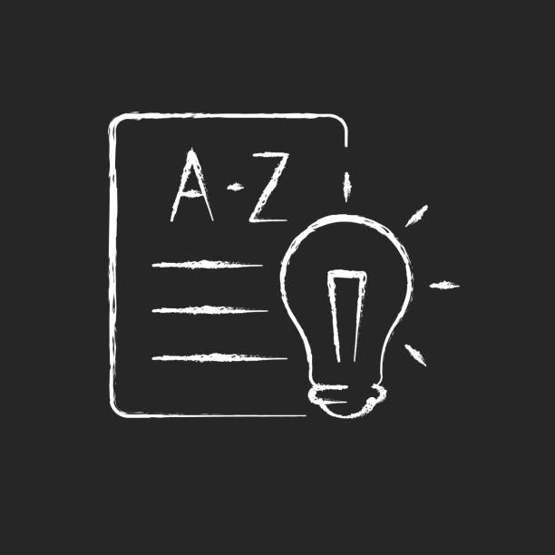 essay writing clip art images Language Arts chalk white icon on dark background Language Arts chalk white icon on dark background. Reading, writing, listening, speaking skills development in schools, universities. Isolated vector chalkboard illustration on black essay writing stock illustrations