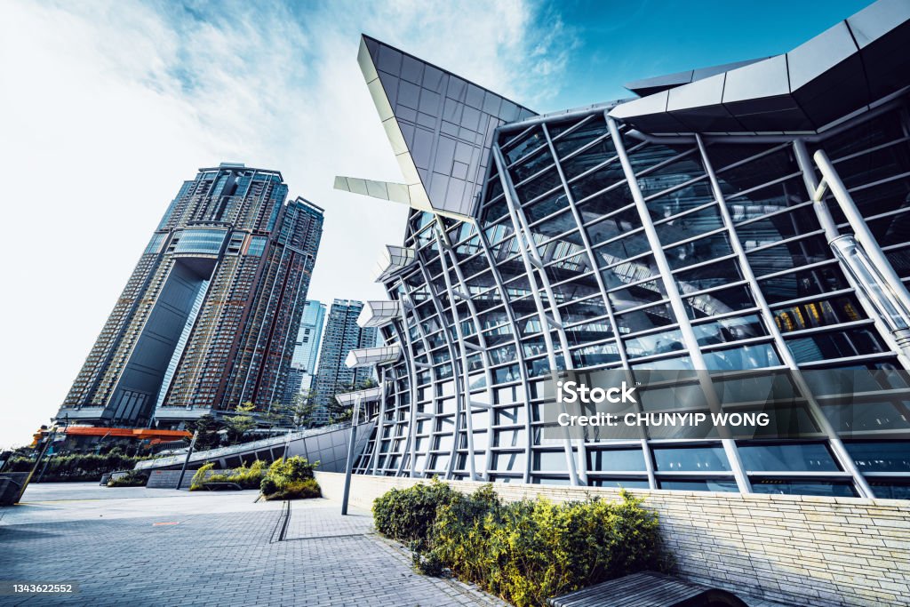 West kowloon station exteior, high speed rail hong kong West Kowloon Stock Photo