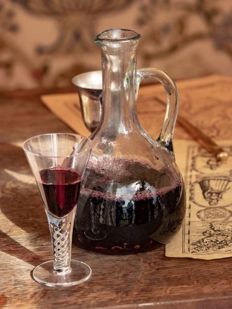 istock 18th Century Glass Wine Decanter. 1343624571